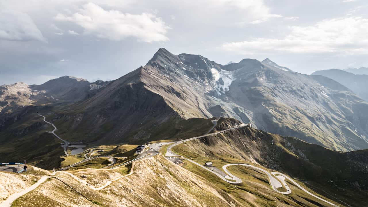 Grossglockner mountain pass in Austria in the Alps