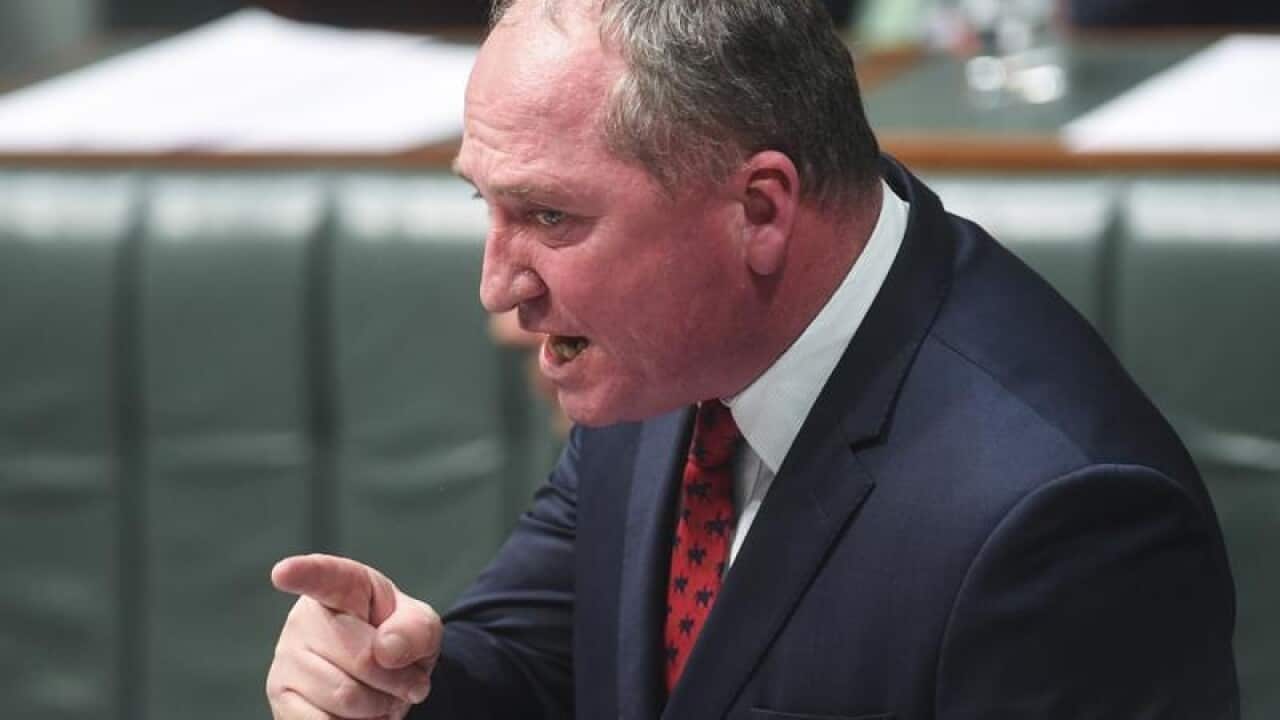 Barnaby Joyce speaks during House of Representatives Question Time