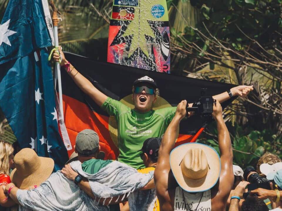Leihani Zoric under-18 girls surfing world champion.