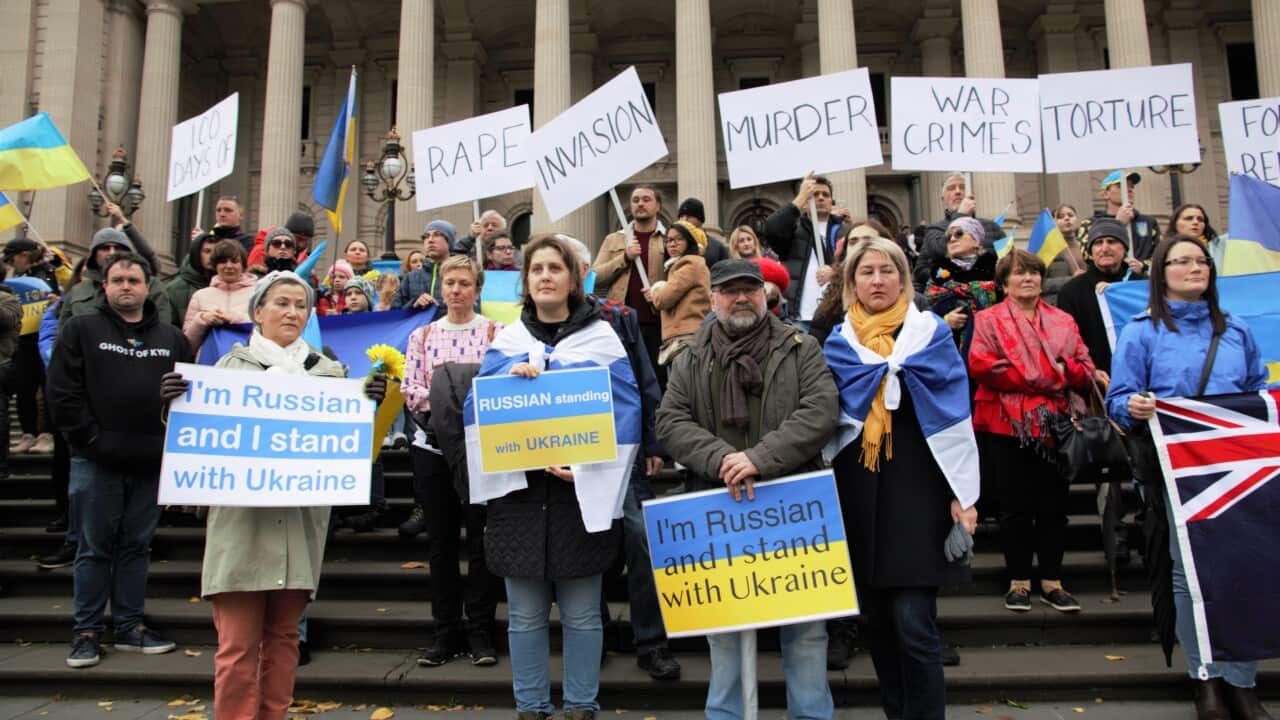 Melbourne. Rally against the war in Ukraine,5-06-2022