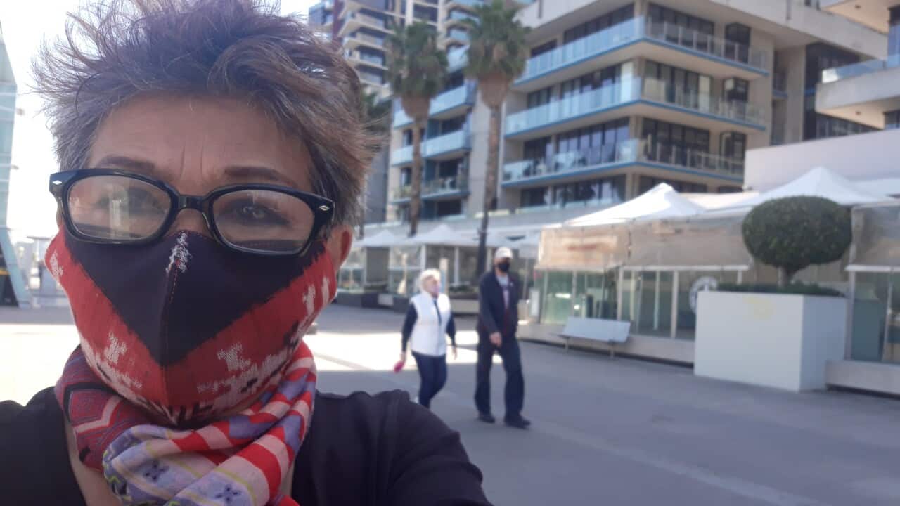 Nuke Bryant lives in the Dockland area in a high-rise apartment. However, being close to the marina, has enabled her to exercise every day during the lockdown.