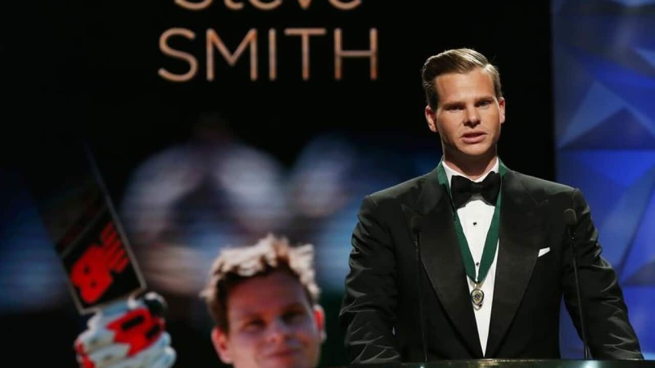 Cricket player Steve Smith wins the Allan Border Medal award for 2018