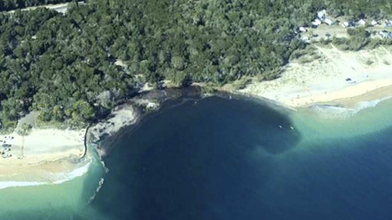 A sinkhole which opened up at MV Beagle Campground