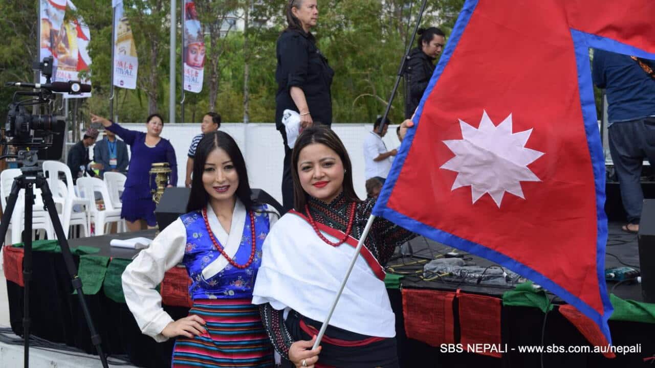 Participants of Nepal festival in Sydney in 2016.