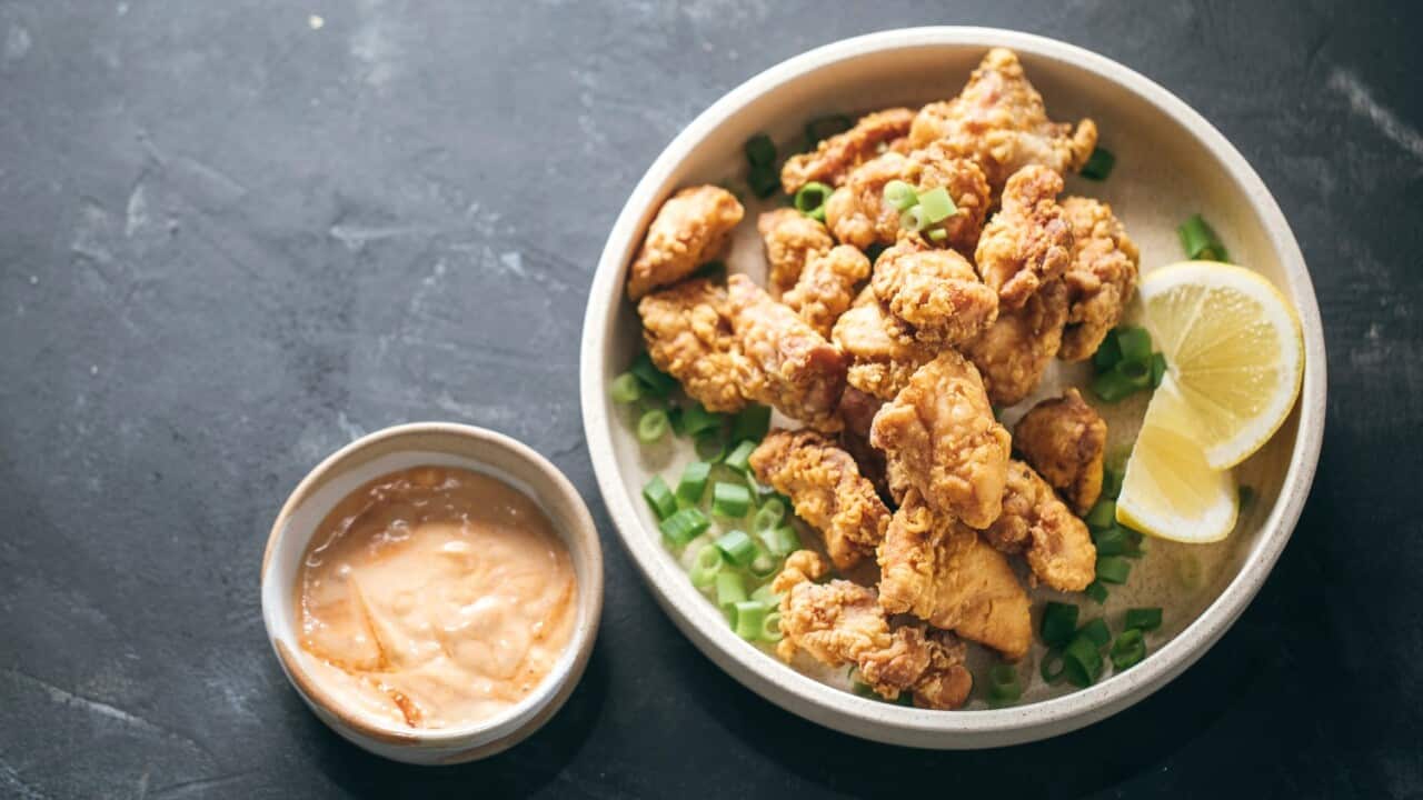 Karaage chicken with spicy mayo