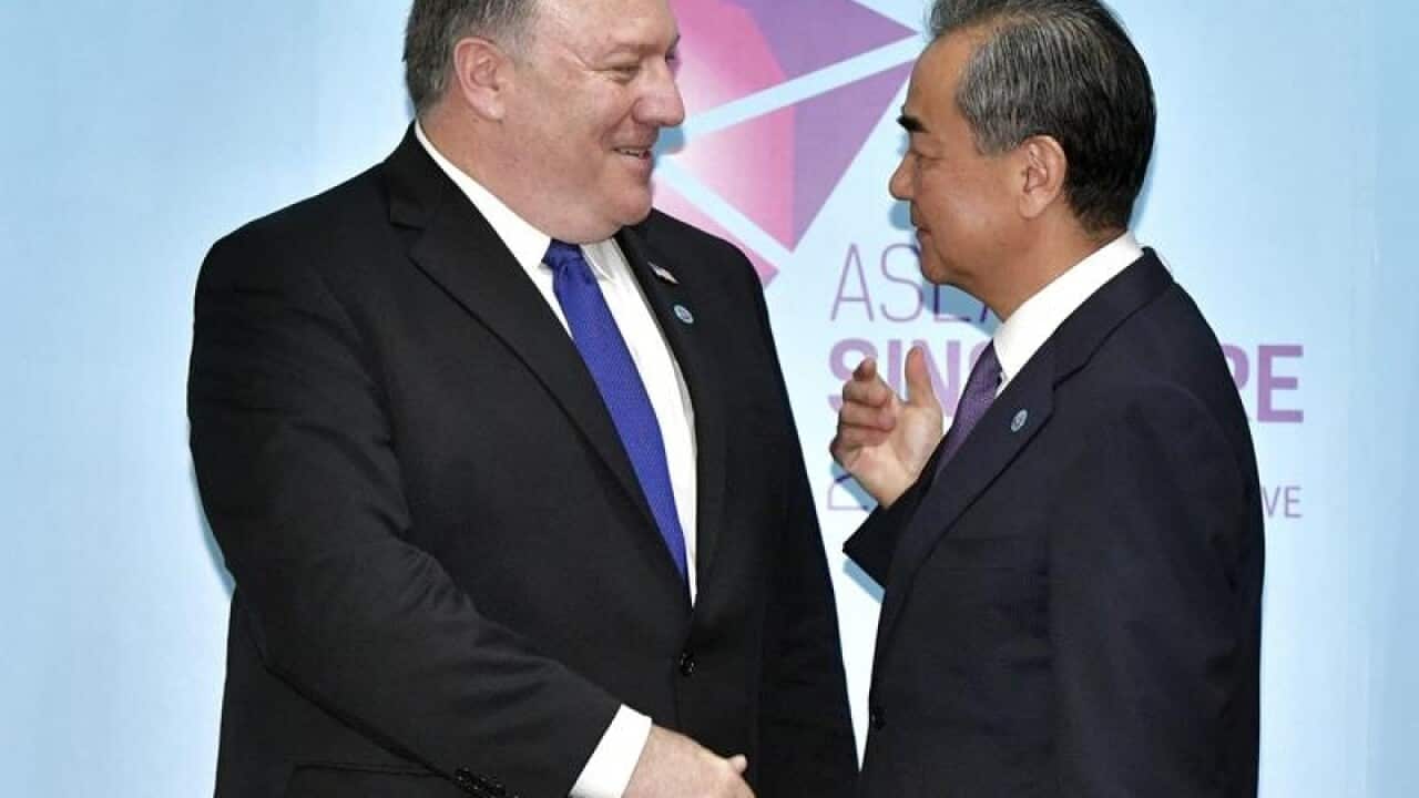 US Secretary of State Mike Pompeo and China's Foreign Minister Wang Yi