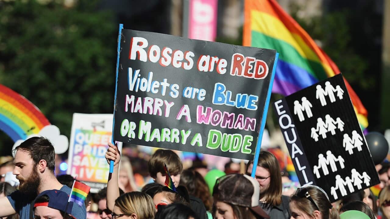 Same-sex marriage activists rally in Brisbane
