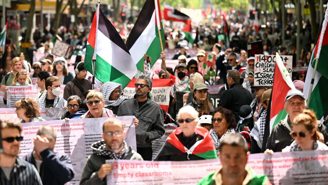 OCT 7 ANNIVERSARY PROTEST MELBOURNE