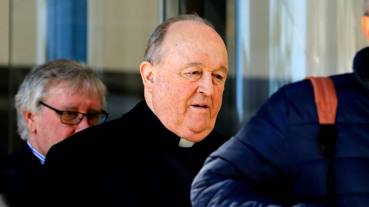 Former Adelaide Archbishop Philip Wilson leaves Newcastle Local Court, in Newcastle after a post-sentence decision on home detention assessment ,Tuesday, August 14, 2018.