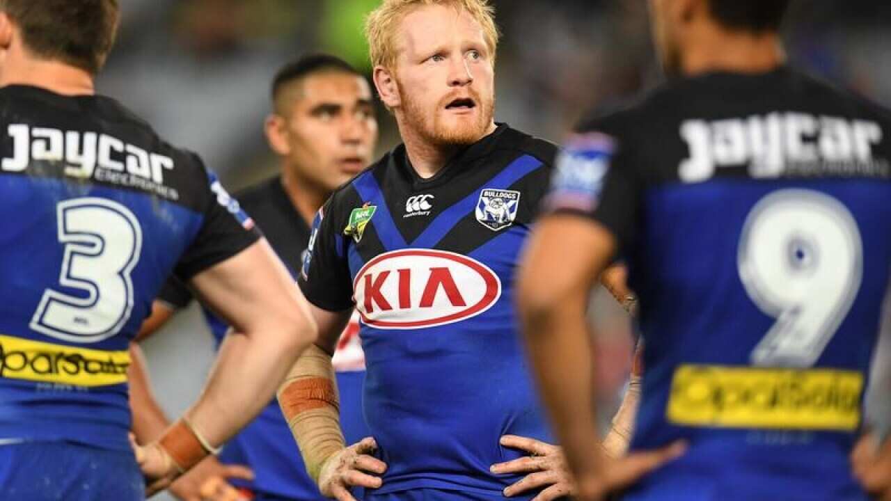 James Graham of the Bulldogs during their round 23 NRL match.