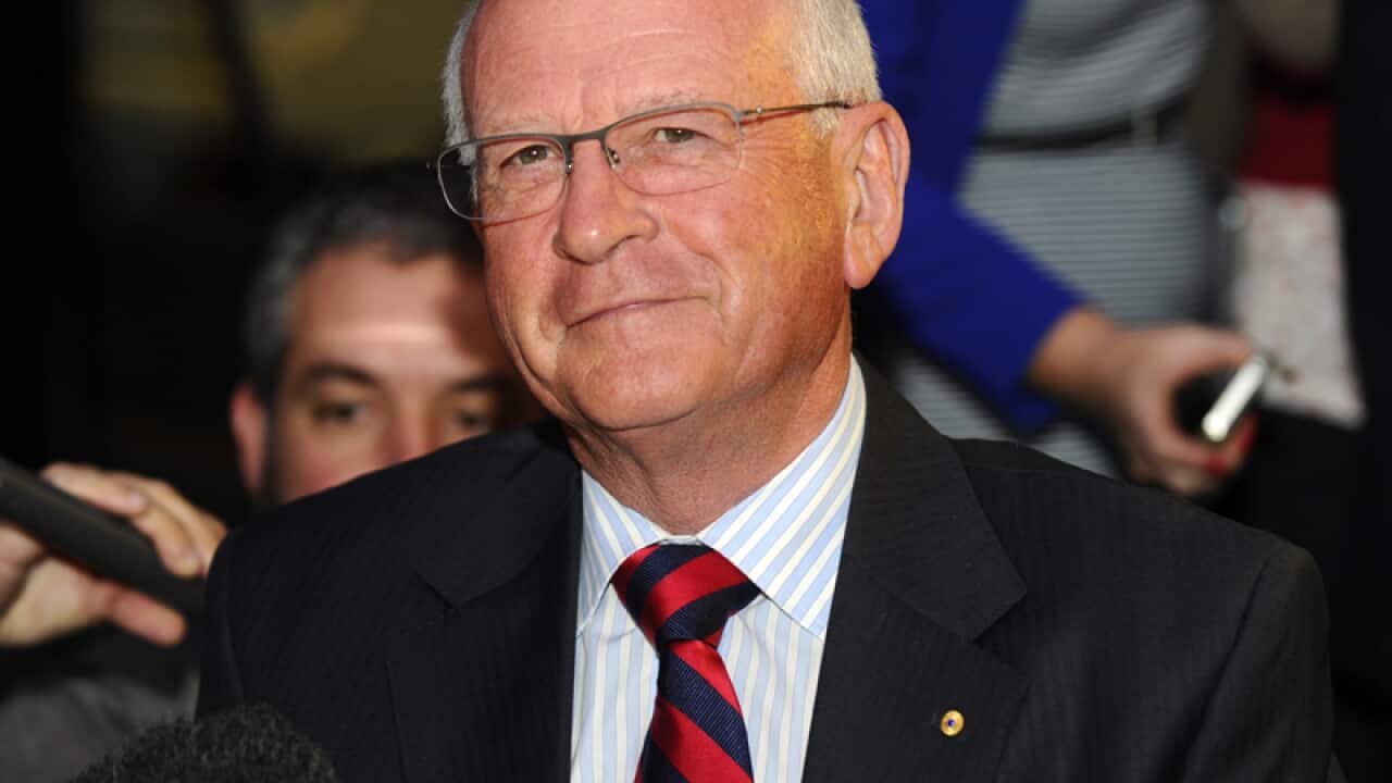 Businessman Roger Corbett at a Liberal Party fundraiser