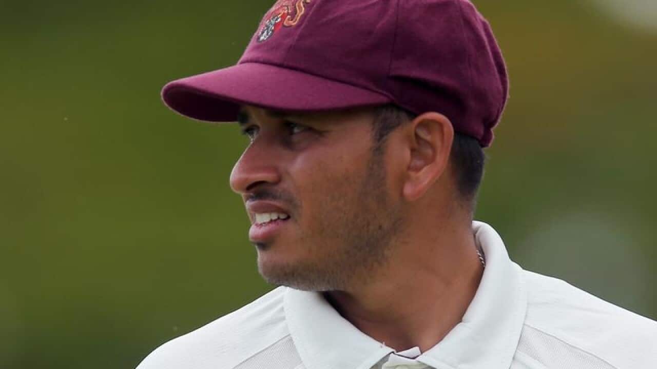 Usman Khawaja of Queensland looks on after his team lost.