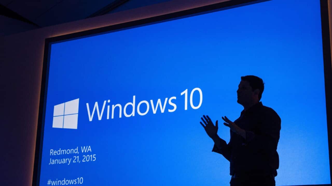 Terry Myerson speaking during a Windows 10 press conference.