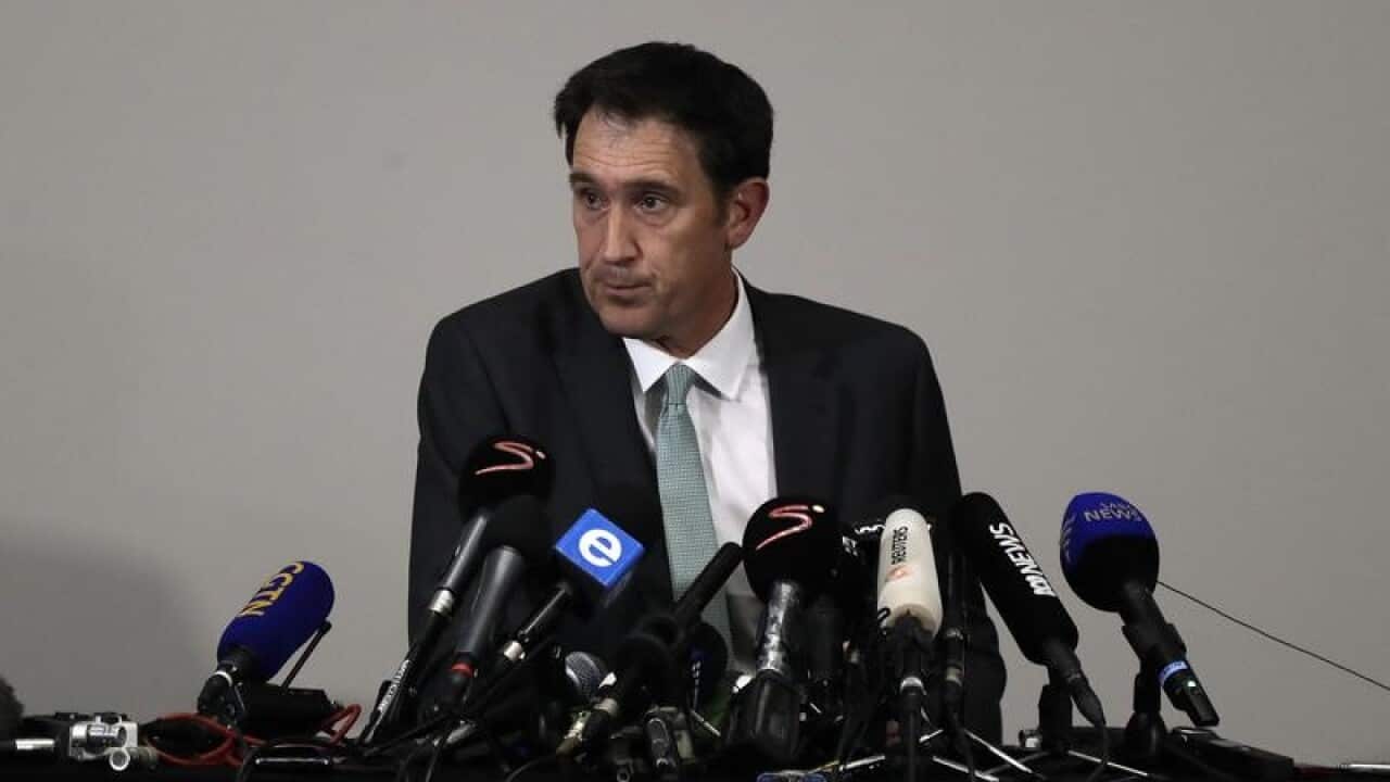 CA CEO James Sutherland at ball-tampering press conference.