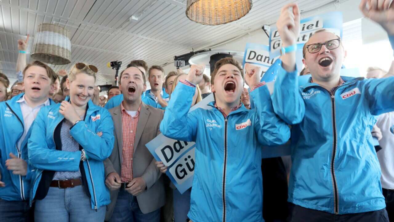 Supporters of the German Christian Democratic Union party