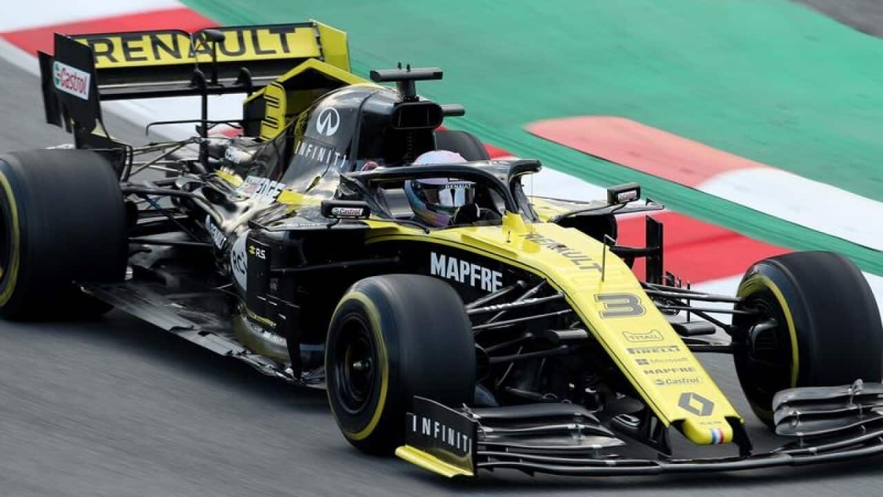 Daniel Ricciardo in pre-season testing on February 19