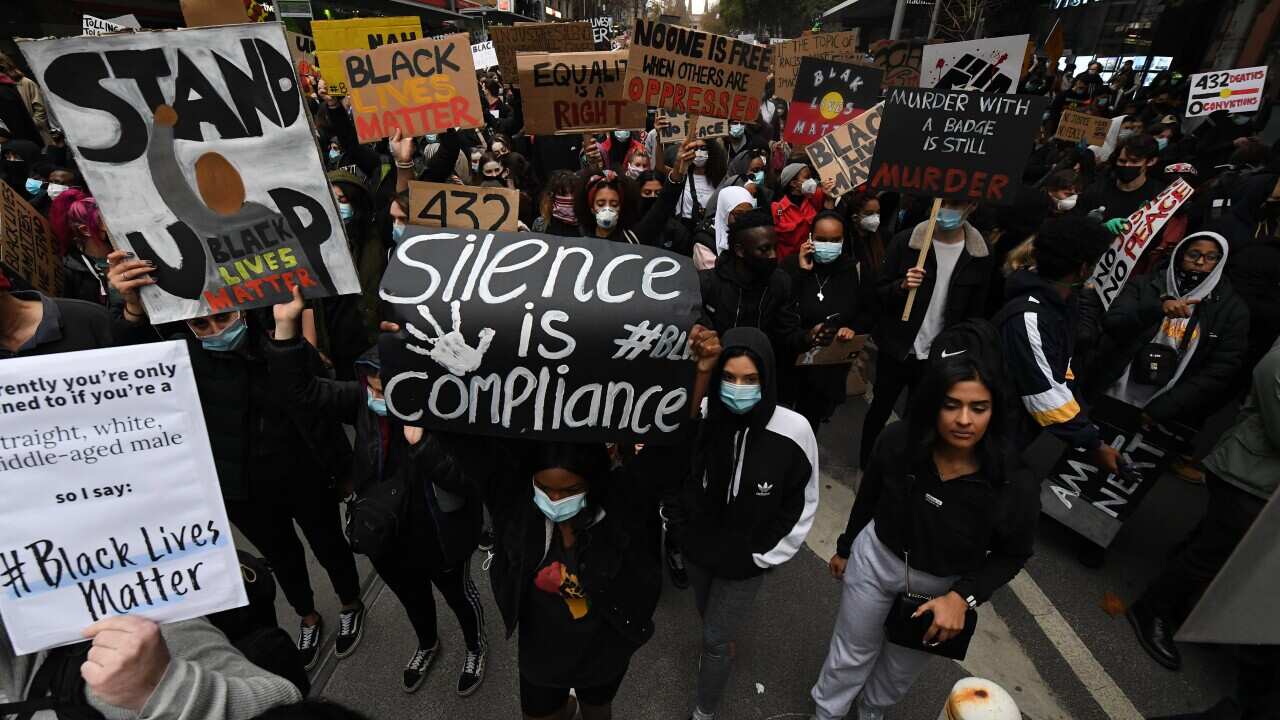 An estimated 10,000 people attended Melbourne's protest on Saturday.
