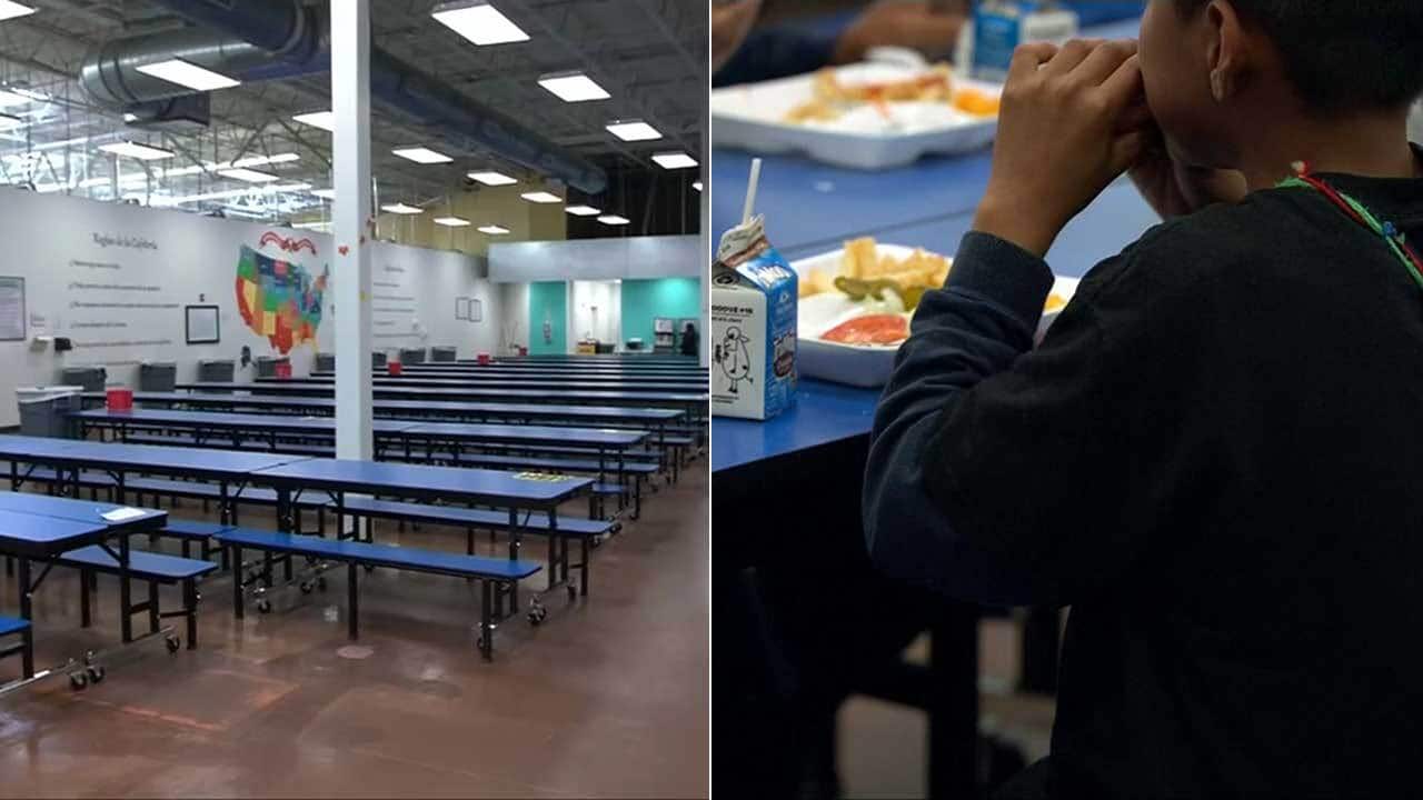 The converted Walmart store in Brownsville, Texas is where undocumented US immigrant children are being held.