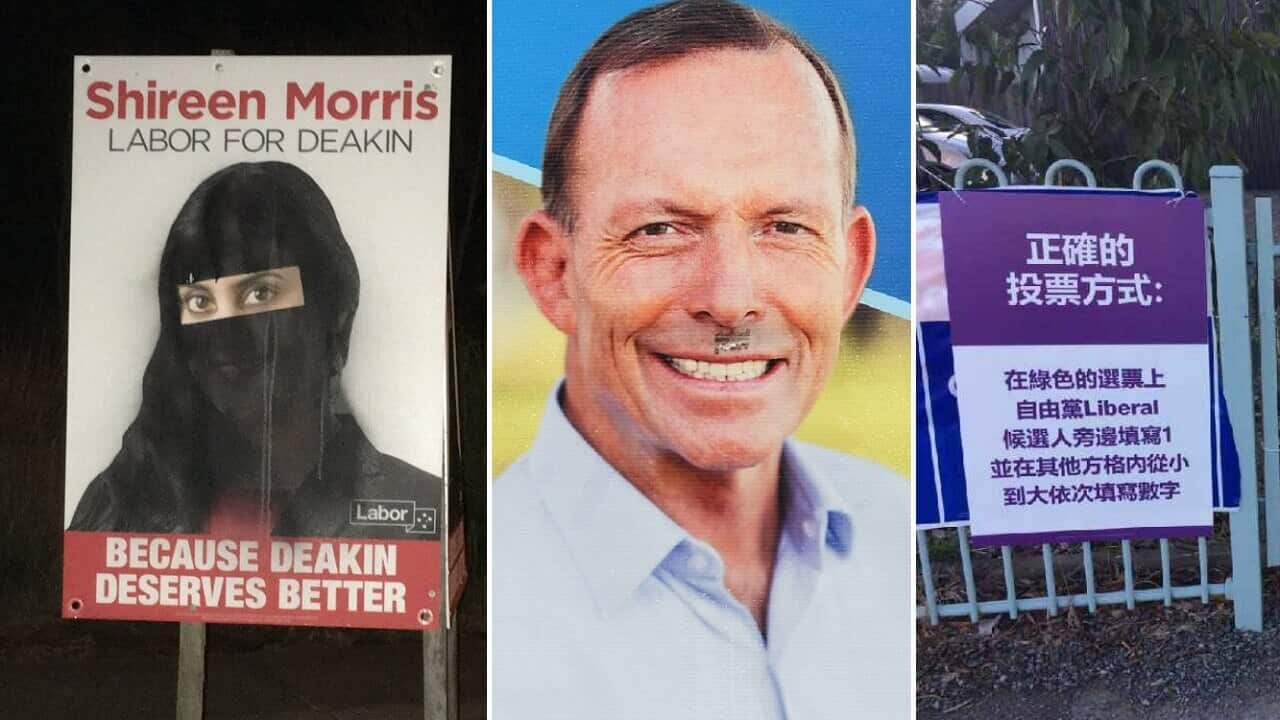 The incident continued on election day.