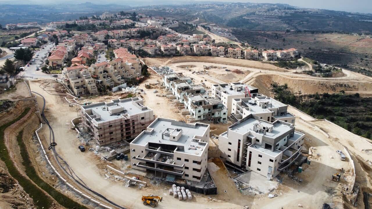 A construction site in the Neve Daniel settlement on the West Bank (AAP)