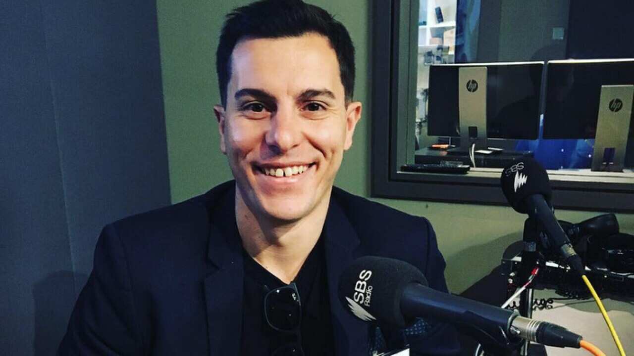Orlando Marzo in the SBS Radio studios