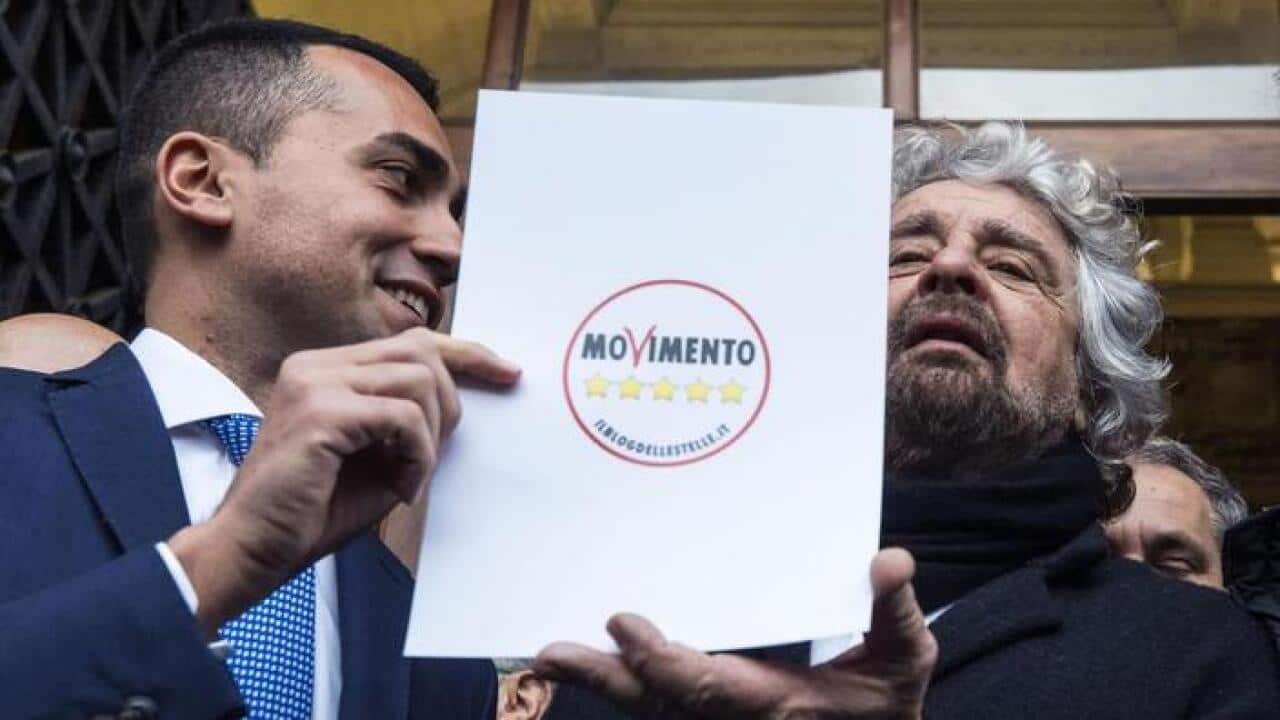 Luigi Di Maio and Beppe Grillo