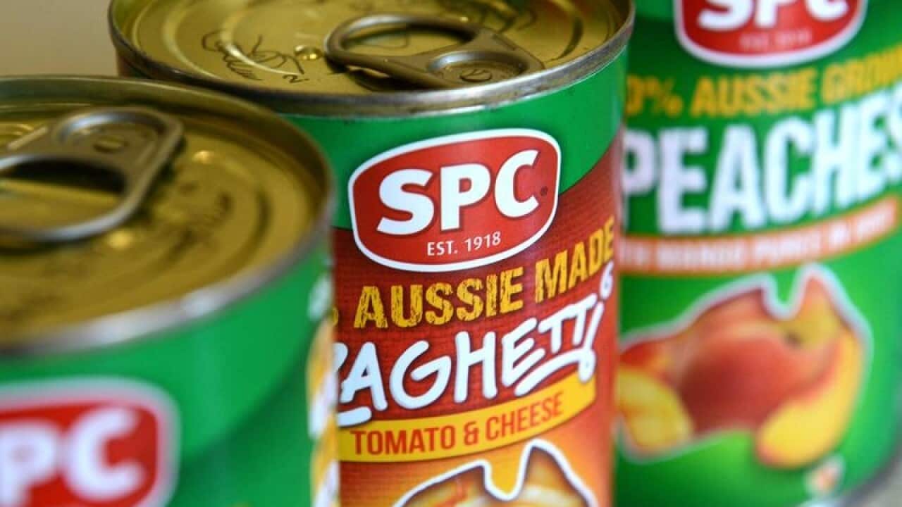 Canned products made by SPC Ardmona pictured.0