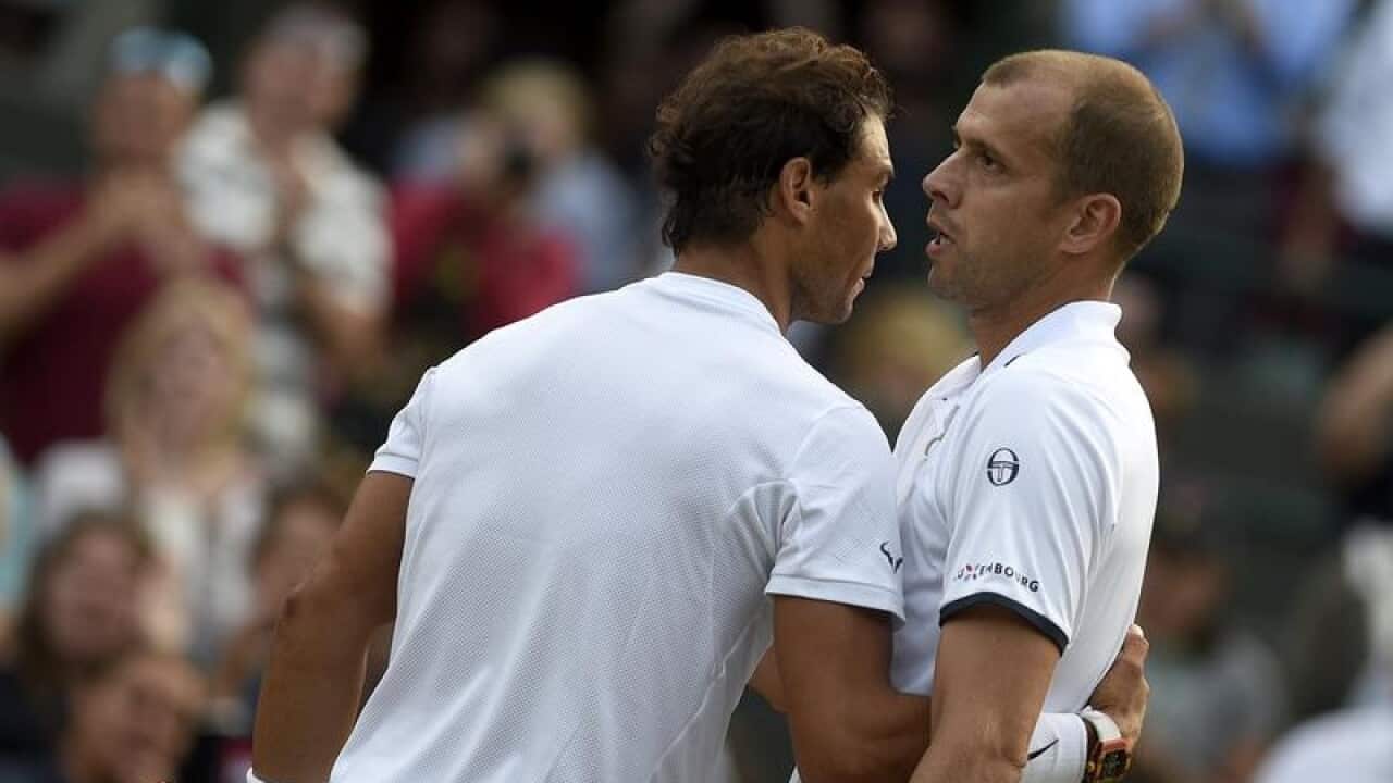 Rafael Nadal and Gilles Muller.