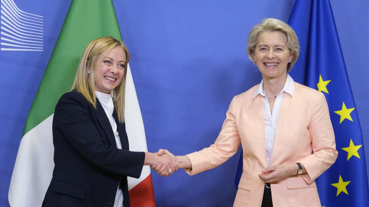 Italian Prime Minister Giorgia Meloni Visits Brussel