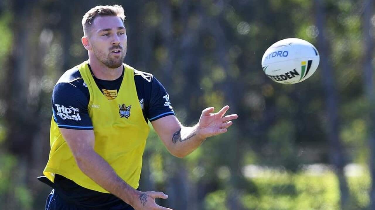 Bryce Cartwright during a Gold Coast Titans training.
