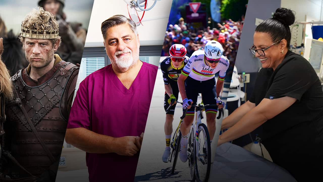 SBS Upfronts 2025, including King & Conqueror, The Hospital: In the Deep End, Tour de France and Our Medicine.