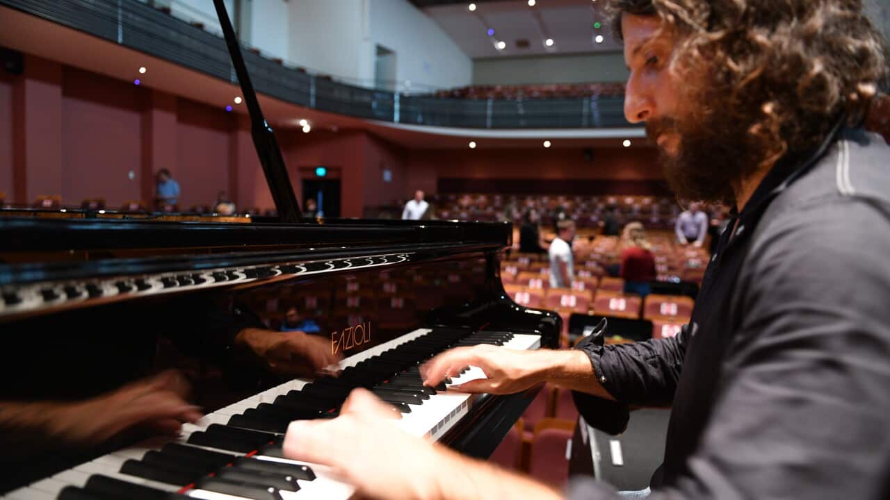 Rami Khalife during rehearsals at the Sydney Conservatorium on 28/10/2020.