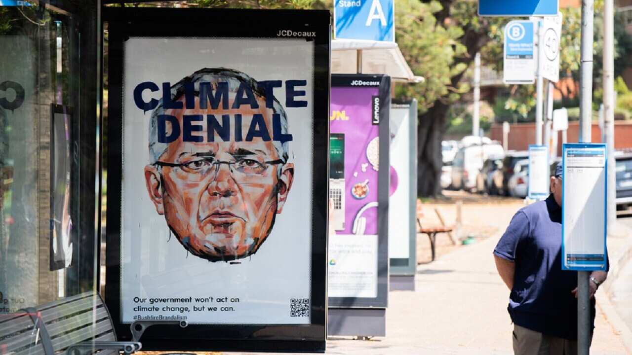 An artwork from the Bushfire Brandalism campaign.