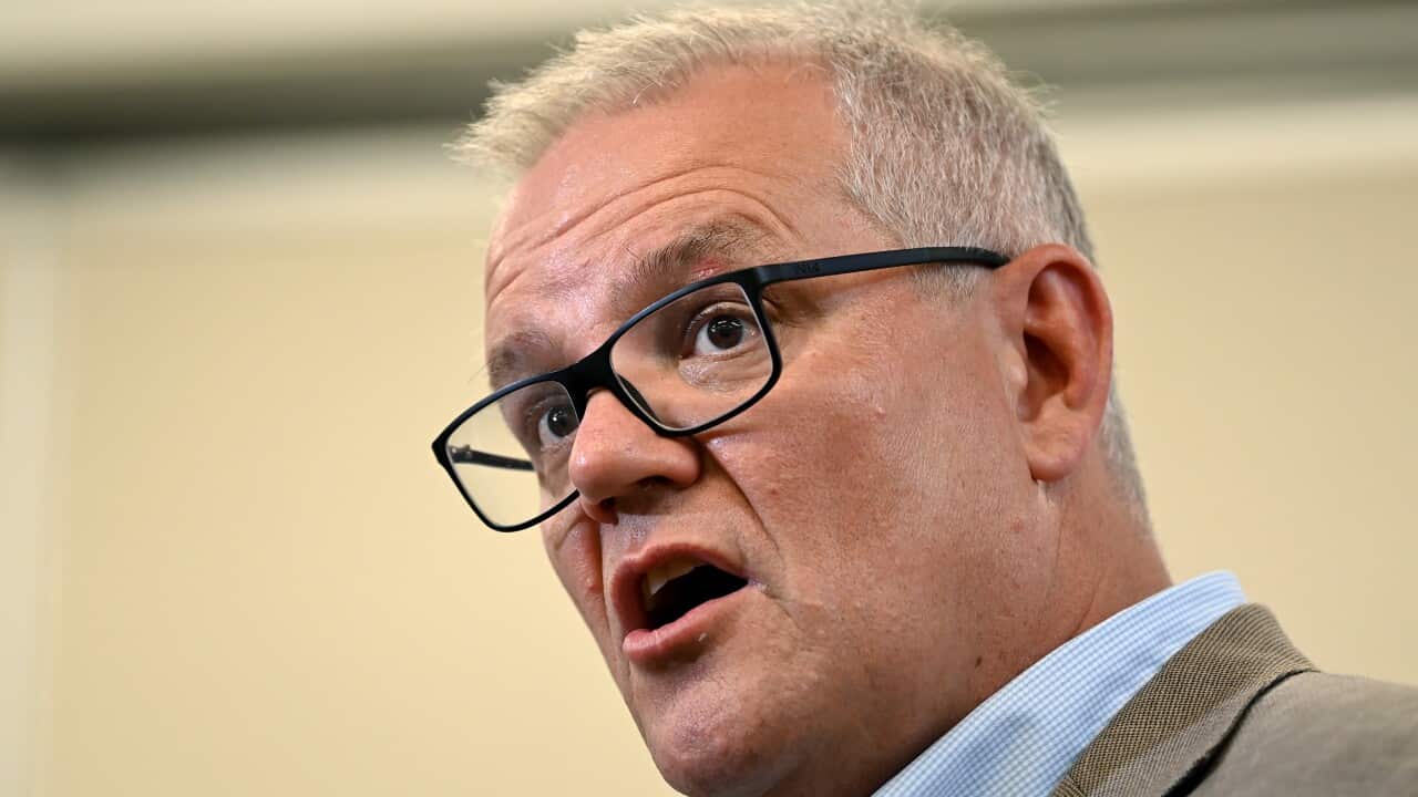 Prime Minister Scott Morrison speaks to the media during a press conference on 26 March, 2022.