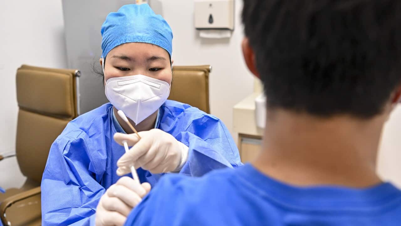 A local resident receives a dose of the COVID-19 vaccine at Clifford Hospital on 9 June, 2021 in Guangzhou, Guangdong Province of China.