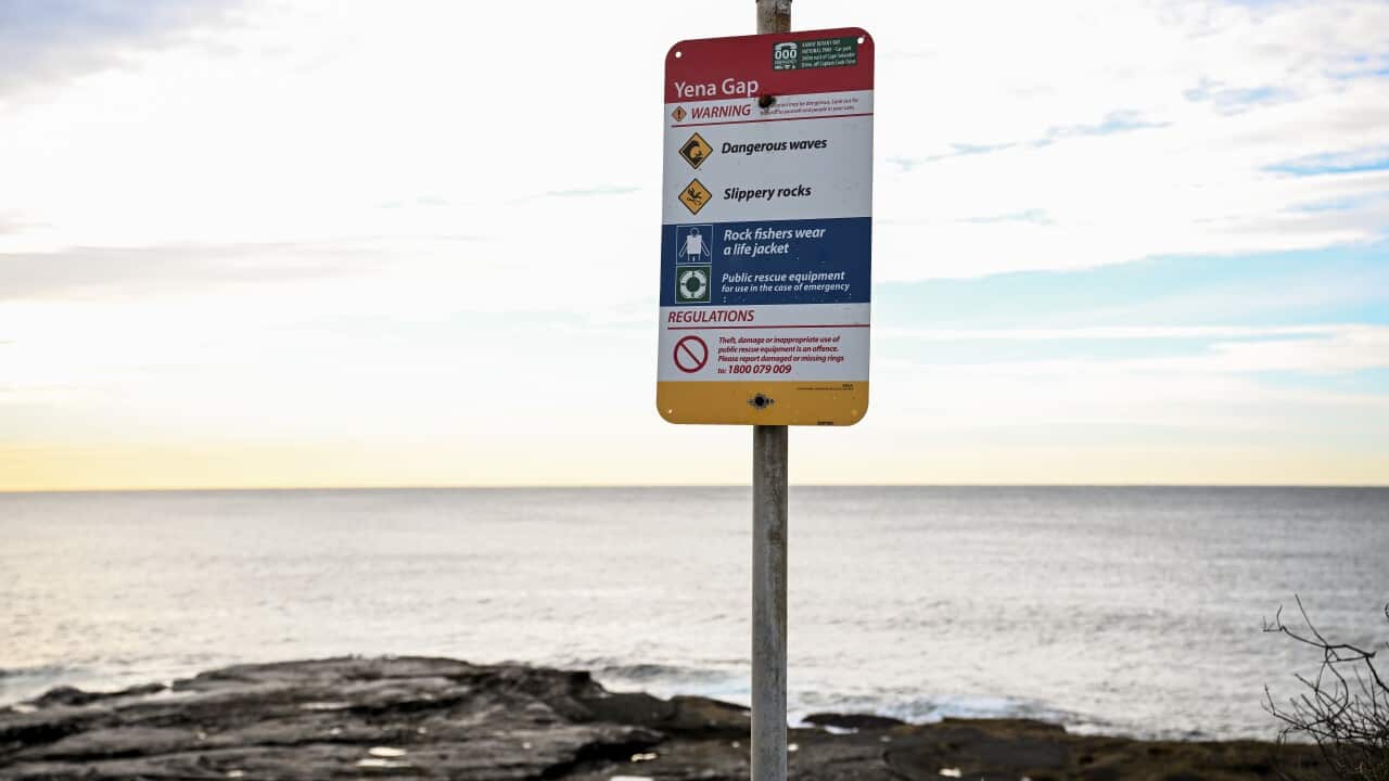 Signage near the ocean off of Yena Road at Kurnell, Sydney.