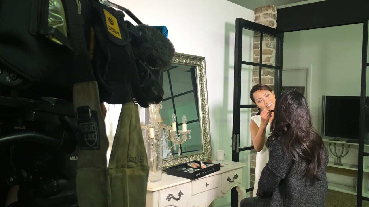 Slavery Survivor, Hershey Hilado, providing make up lessons to help fellow survivors become work ready. 