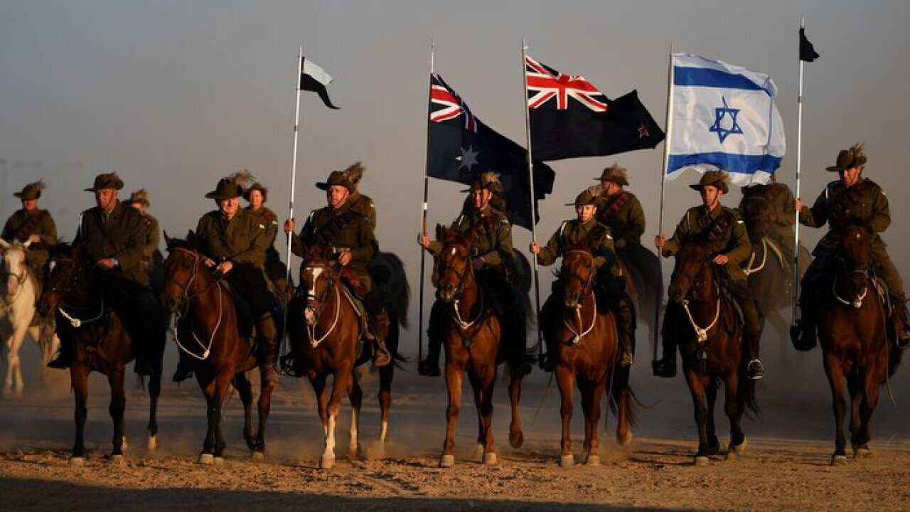 a reenactment of the charge on Beersheba, in Beersheba, Israel, Tuesday, October 31, 2017. 100th anniversary for the battle of Beersheba