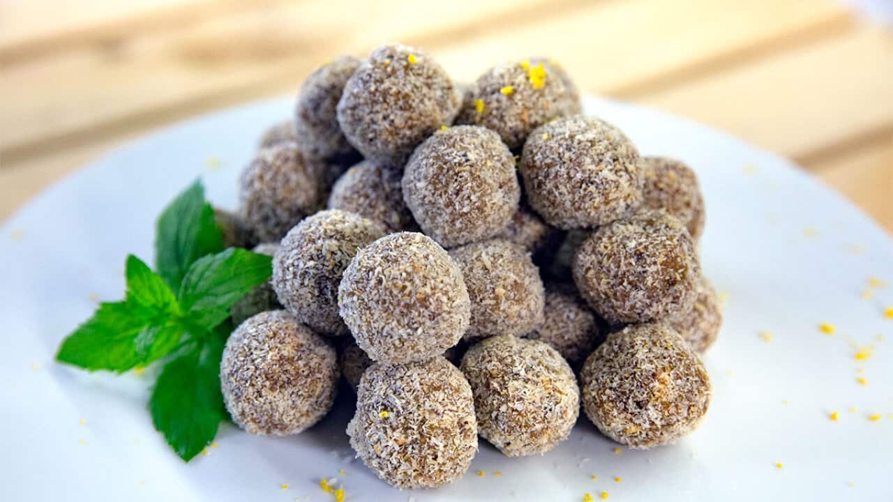 Fruity avocado bliss balls