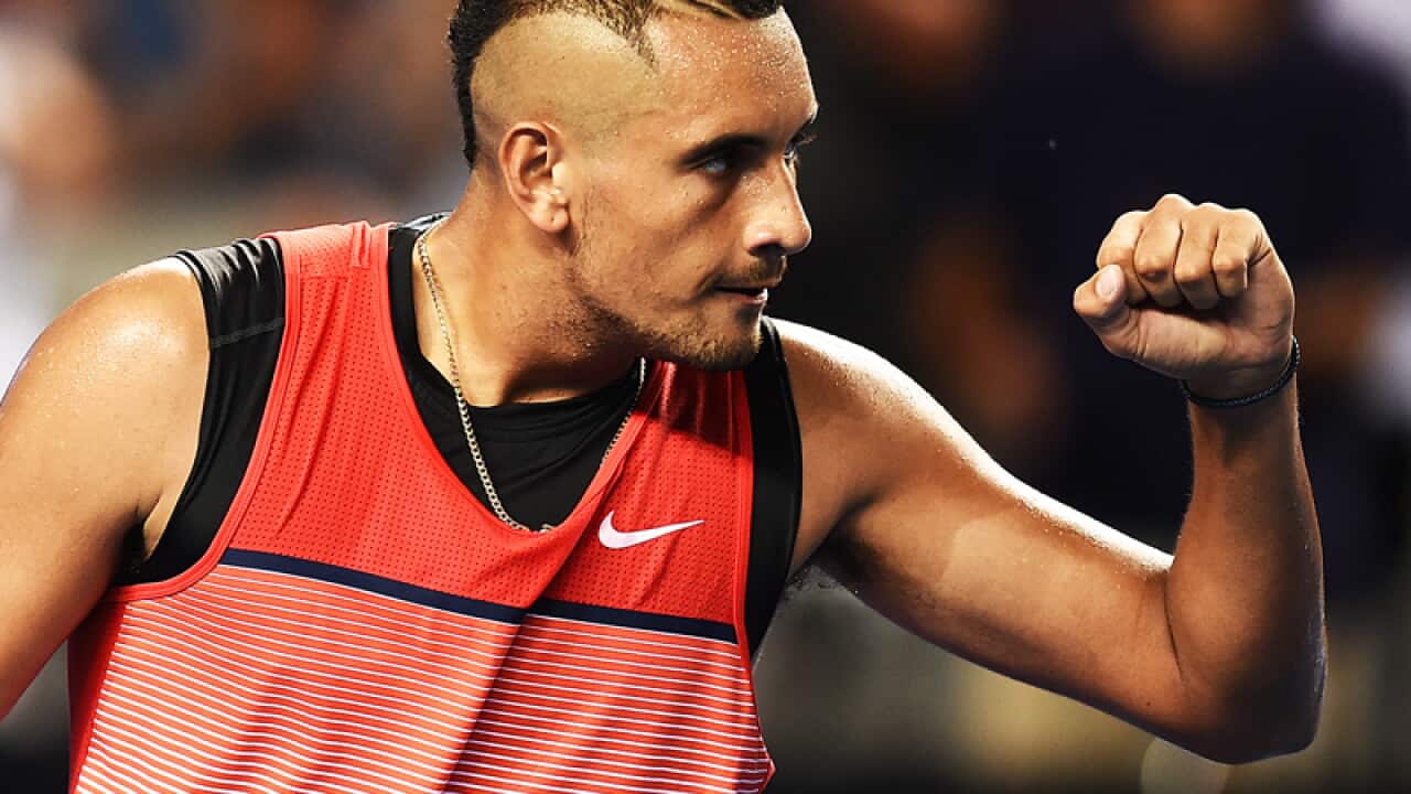 Nick Kyrgios during the Australian Open
