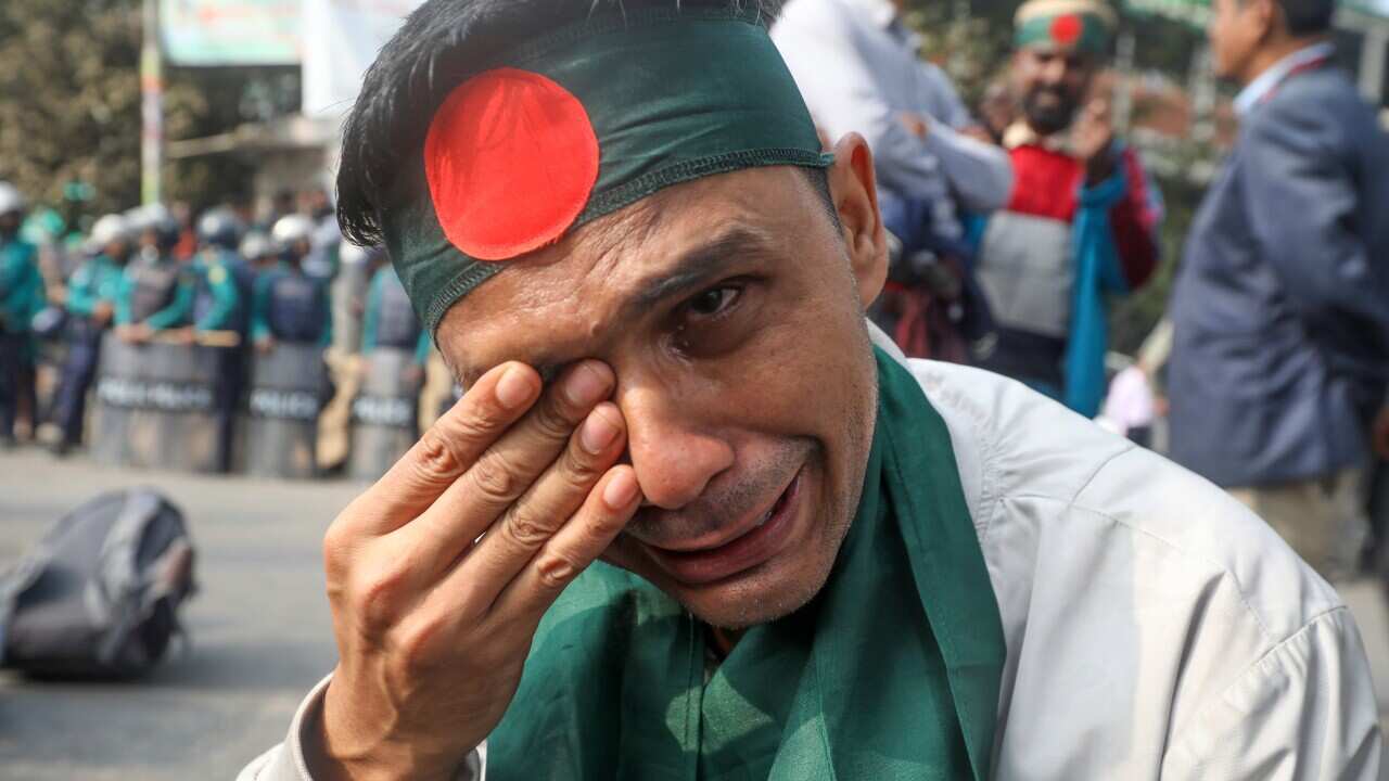 Former Bangladesh Rifles members protest in Dhaka
