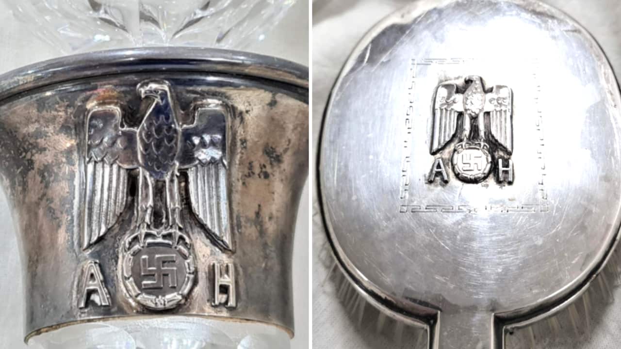 Seven items advertised as being personal silverware formely belonging to Adolf Hitler have been listed for auction in Perth.