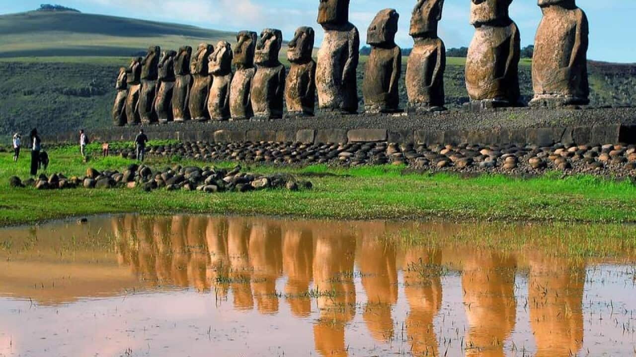 The Moai statues on Easter Island