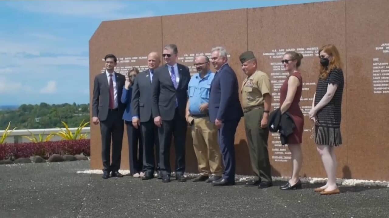 People standing in a row