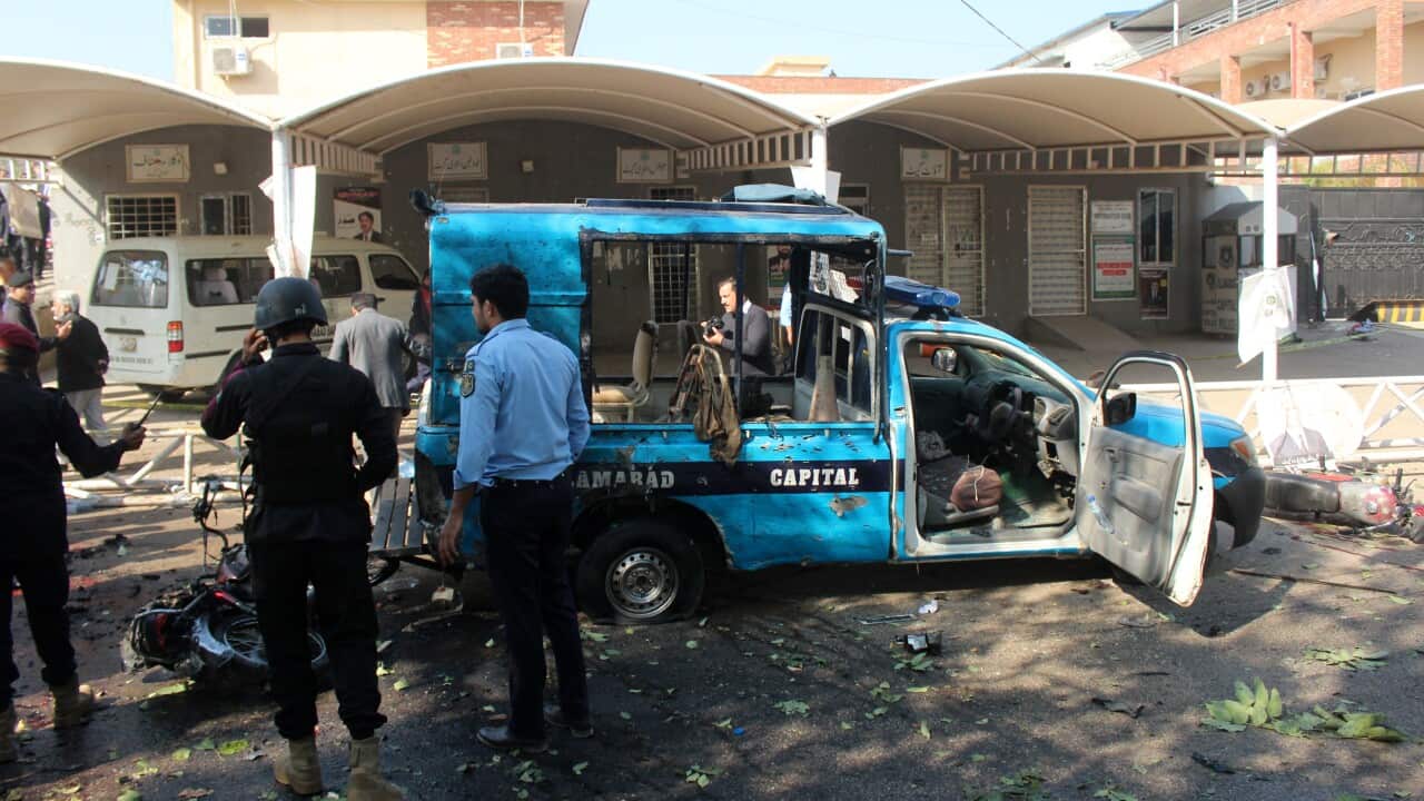 Suicide bomb blast killed at least 12 people and injured dozens in Islamabad