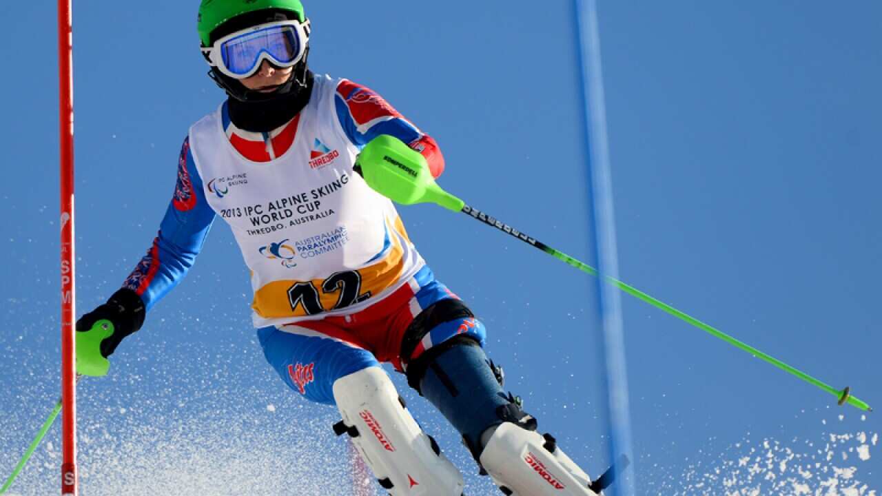 Heather Mills at the IPC Alpine Skiing World Cup
