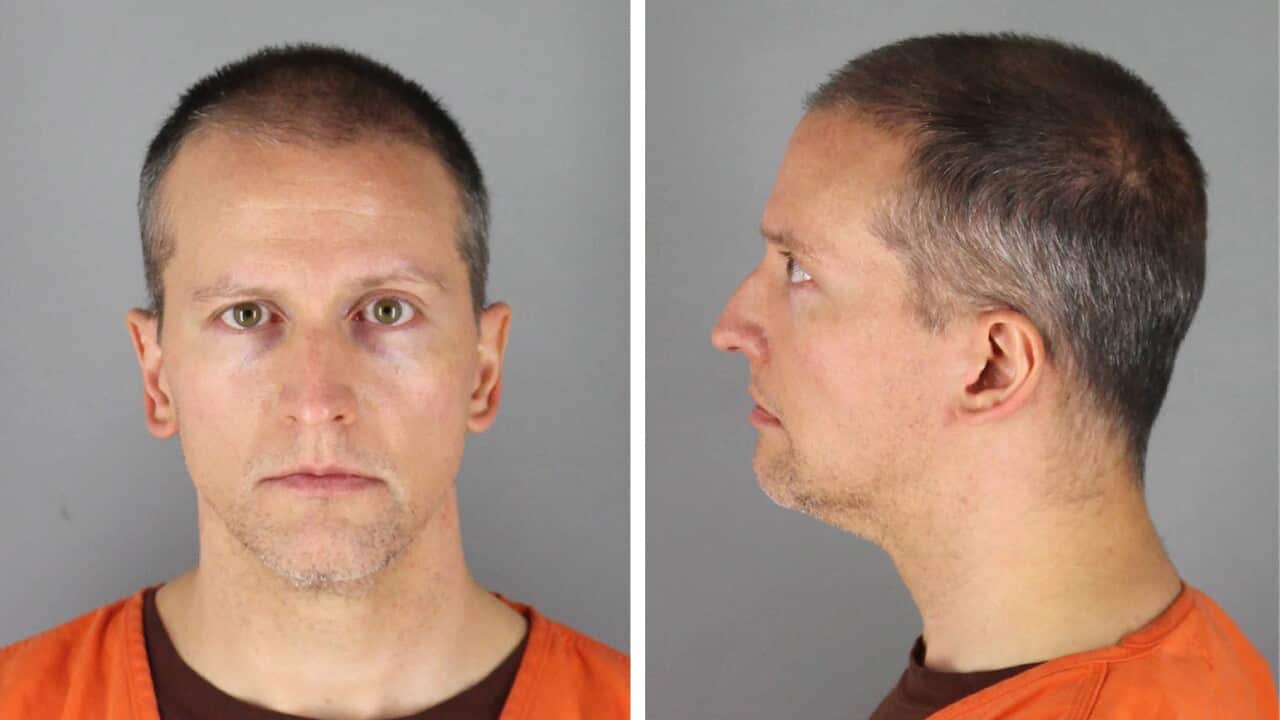 Handout booking photo released by the Hennepin County Sheriff's Office showing former Minneapolis Police Department Police Officer Derek Chauvin.