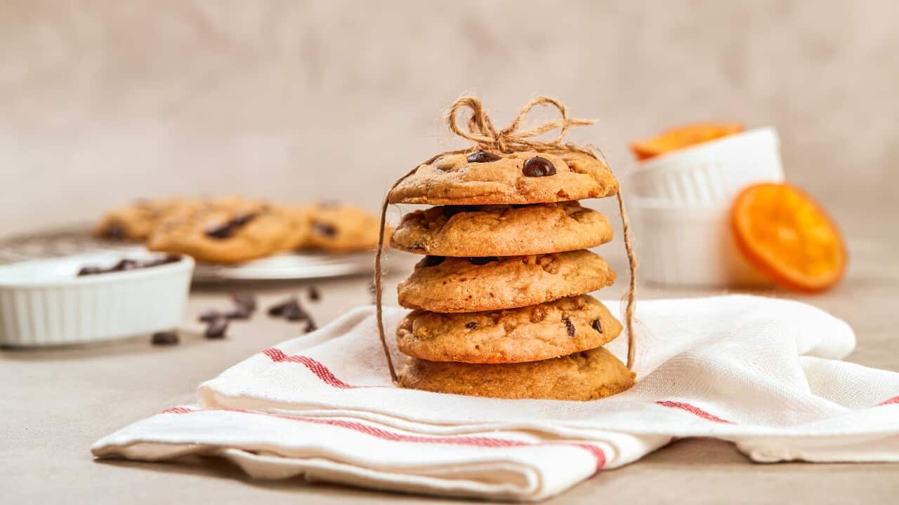 Orange Cookies with Chocolate