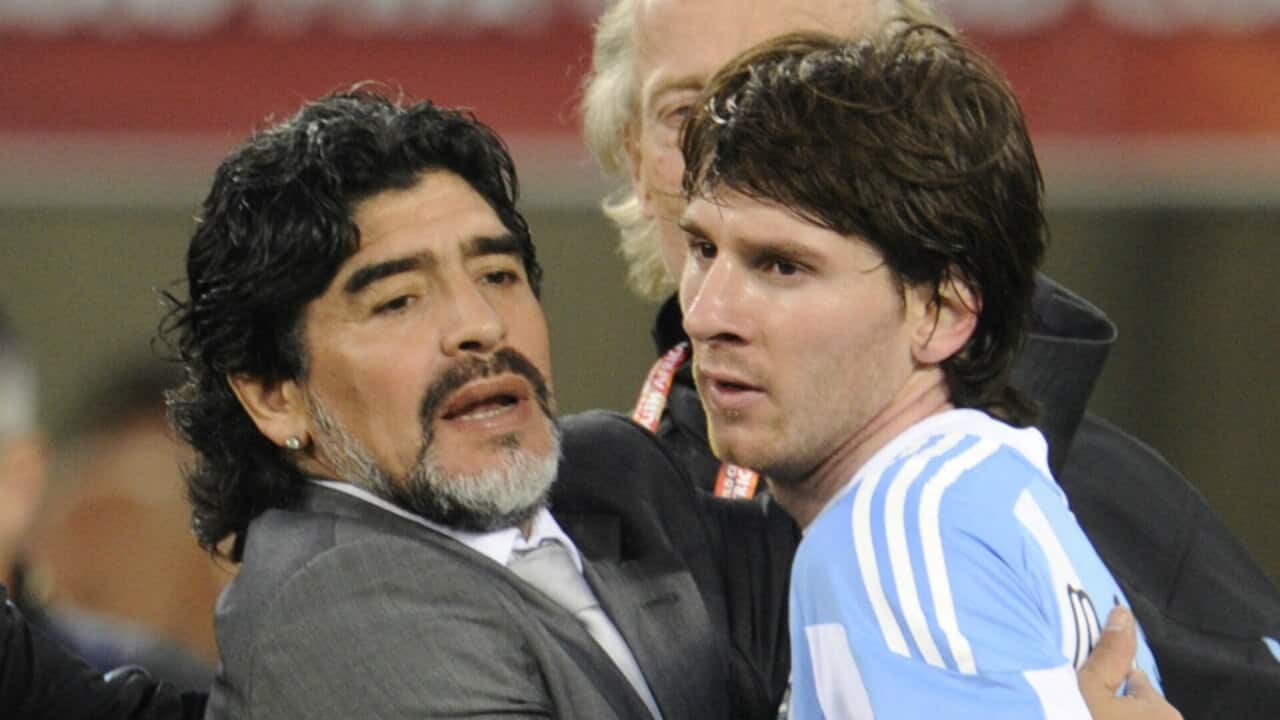 Maradona and Messi