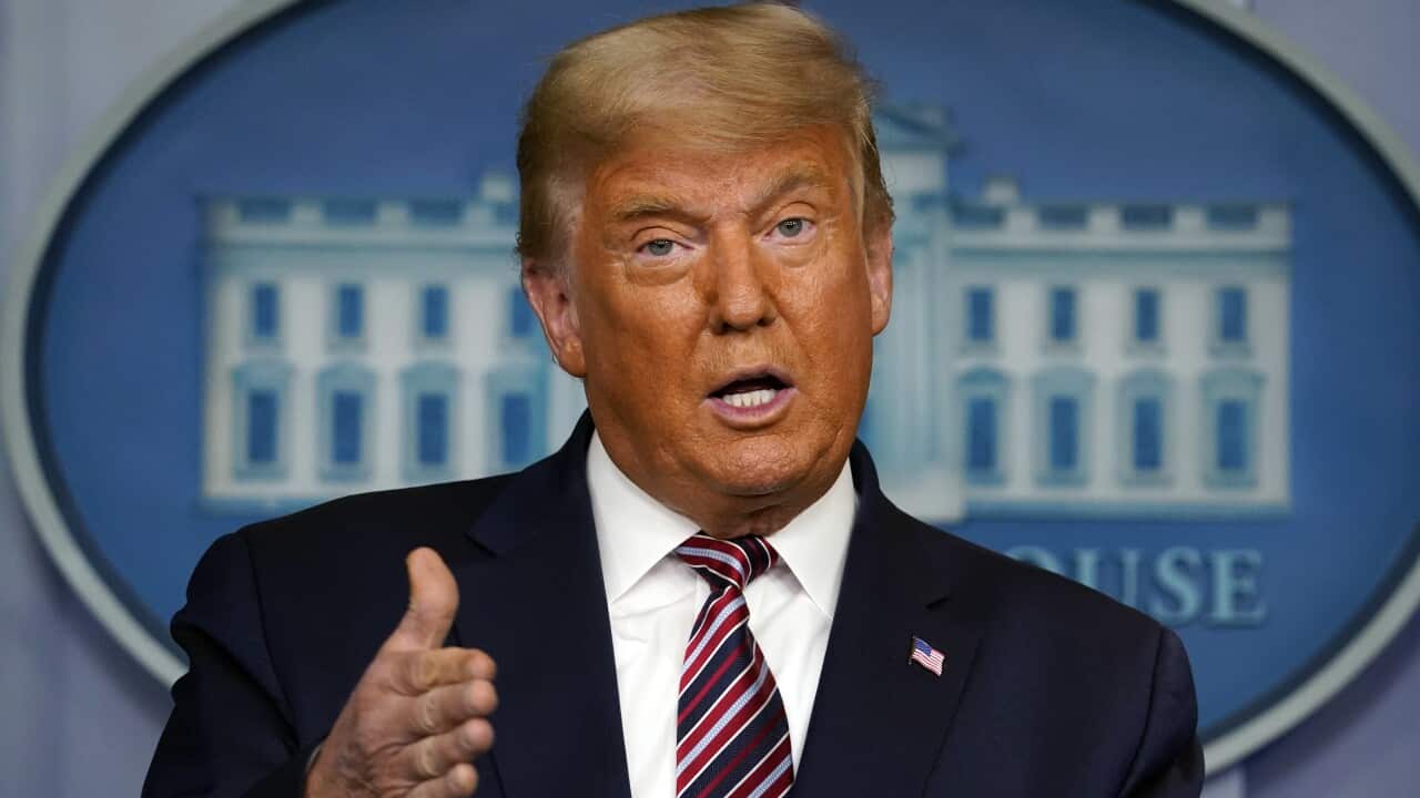 FILE - In this Nov. 5, 2020, file photo President Donald Trump speaks at the White House in Washington. (AP Photo/Evan Vucci, File)